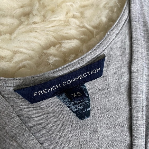 French Connection Twist Front Grey Tank Dress XS - Picture 11 of 14